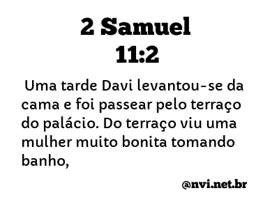 2 SAMUEL 11:2 NVI NOVA VERSÃO INTERNACIONAL