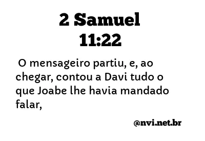 2 SAMUEL 11:22 NVI NOVA VERSÃO INTERNACIONAL