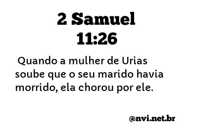 2 SAMUEL 11:26 NVI NOVA VERSÃO INTERNACIONAL