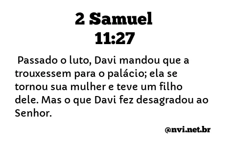 2 SAMUEL 11:27 NVI NOVA VERSÃO INTERNACIONAL