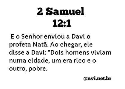 2 SAMUEL 12:1 NVI NOVA VERSÃO INTERNACIONAL