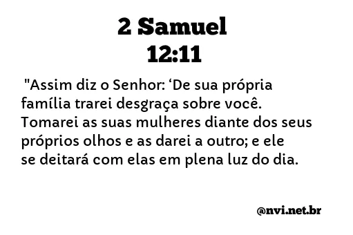 2 SAMUEL 12:11 NVI NOVA VERSÃO INTERNACIONAL