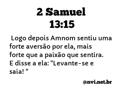2 SAMUEL 13:15 NVI NOVA VERSÃO INTERNACIONAL