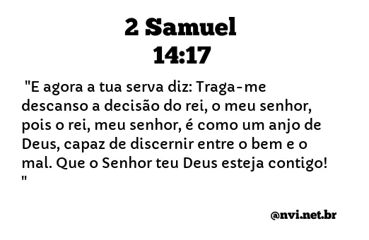 2 SAMUEL 14:17 NVI NOVA VERSÃO INTERNACIONAL