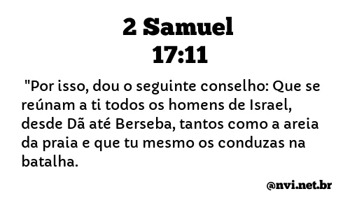 2 SAMUEL 17:11 NVI NOVA VERSÃO INTERNACIONAL