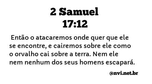 2 SAMUEL 17:12 NVI NOVA VERSÃO INTERNACIONAL
