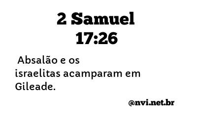 2 SAMUEL 17:26 NVI NOVA VERSÃO INTERNACIONAL