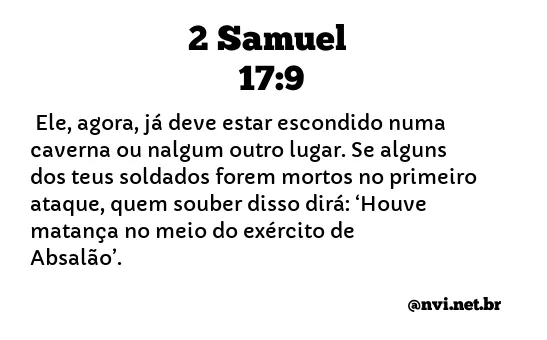 2 SAMUEL 17:9 NVI NOVA VERSÃO INTERNACIONAL