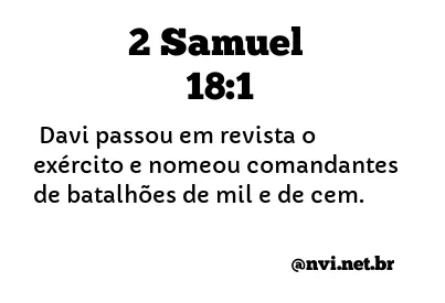 2 SAMUEL 18:1 NVI NOVA VERSÃO INTERNACIONAL