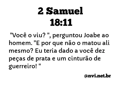 2 SAMUEL 18:11 NVI NOVA VERSÃO INTERNACIONAL