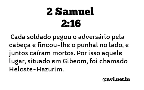 2 SAMUEL 2:16 NVI NOVA VERSÃO INTERNACIONAL