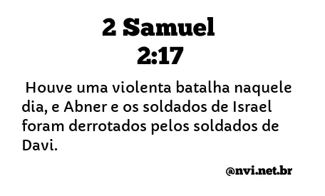 2 SAMUEL 2:17 NVI NOVA VERSÃO INTERNACIONAL