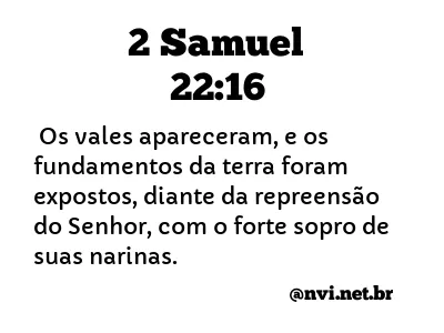 2 SAMUEL 22:16 NVI NOVA VERSÃO INTERNACIONAL