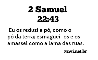 2 SAMUEL 22:43 NVI NOVA VERSÃO INTERNACIONAL