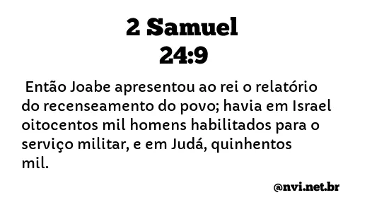 2 SAMUEL 24:9 NVI NOVA VERSÃO INTERNACIONAL