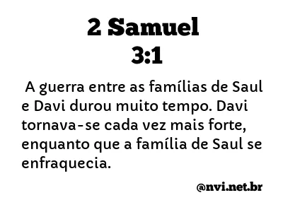 2 SAMUEL 3:1 NVI NOVA VERSÃO INTERNACIONAL