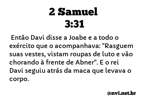 2 SAMUEL 3:31 NVI NOVA VERSÃO INTERNACIONAL