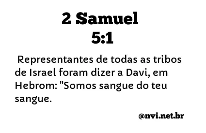 2 SAMUEL 5:1 NVI NOVA VERSÃO INTERNACIONAL