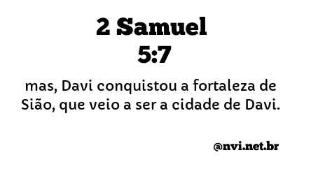 2 SAMUEL 5:7 NVI NOVA VERSÃO INTERNACIONAL