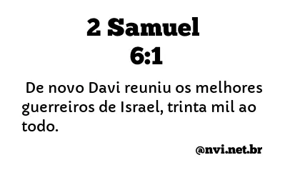 2 SAMUEL 6:1 NVI NOVA VERSÃO INTERNACIONAL