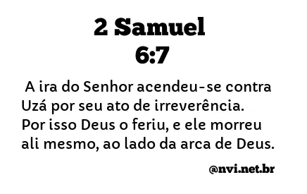 2 SAMUEL 6:7 NVI NOVA VERSÃO INTERNACIONAL