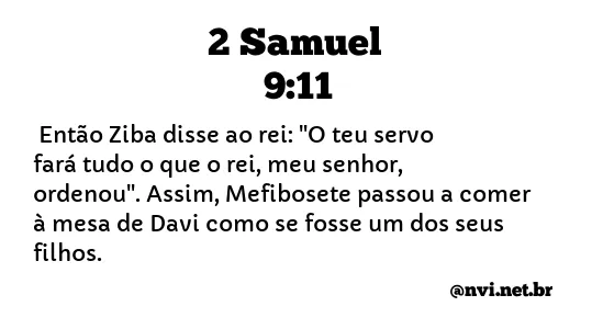 2 SAMUEL 9:11 NVI NOVA VERSÃO INTERNACIONAL