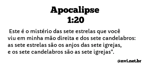 APOCALIPSE 1:20 NVI NOVA VERSÃO INTERNACIONAL