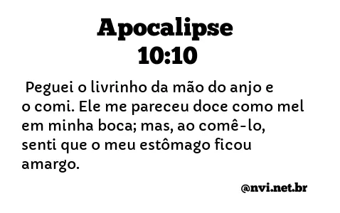 APOCALIPSE 10:10 NVI NOVA VERSÃO INTERNACIONAL