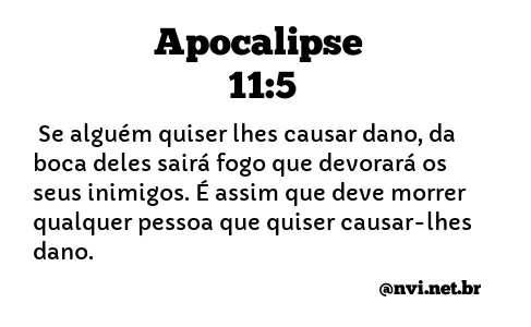 APOCALIPSE 11:5 NVI NOVA VERSÃO INTERNACIONAL