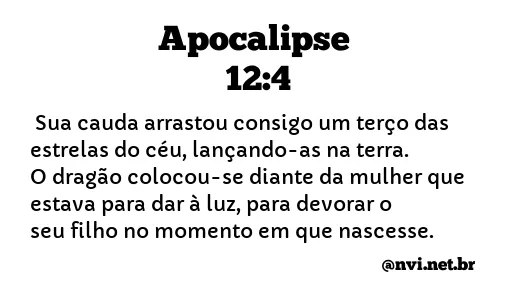 APOCALIPSE 12:4 NVI NOVA VERSÃO INTERNACIONAL