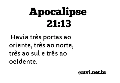 APOCALIPSE 21:13 NVI NOVA VERSÃO INTERNACIONAL