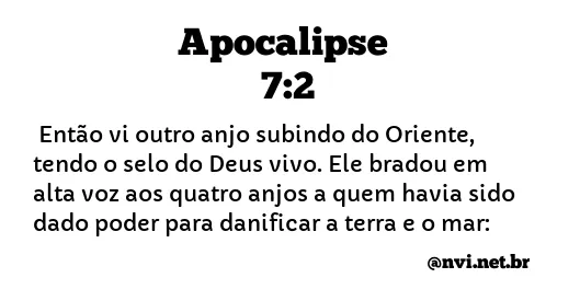 APOCALIPSE 7:2 NVI NOVA VERSÃO INTERNACIONAL