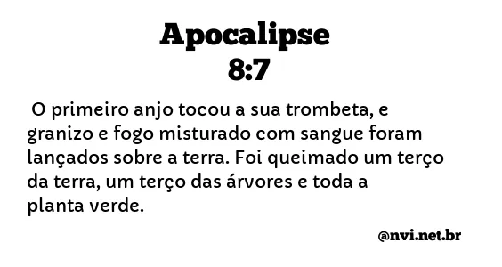 APOCALIPSE 8:7 NVI NOVA VERSÃO INTERNACIONAL