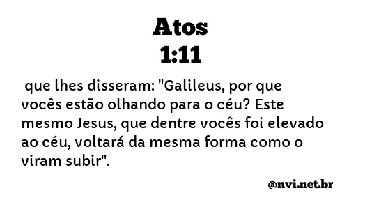 ATOS 1:11 NVI NOVA VERSÃO INTERNACIONAL