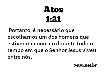 ATOS 1:21 NVI NOVA VERSÃO INTERNACIONAL