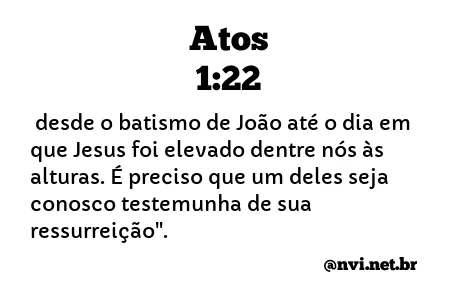 ATOS 1:22 NVI NOVA VERSÃO INTERNACIONAL