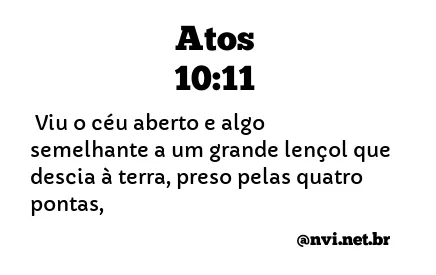 ATOS 10:11 NVI NOVA VERSÃO INTERNACIONAL