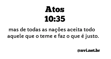 ATOS 10:35 NVI NOVA VERSÃO INTERNACIONAL