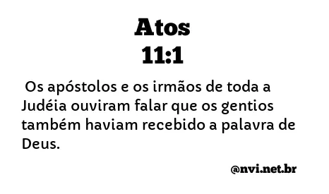 ATOS 11:1 NVI NOVA VERSÃO INTERNACIONAL