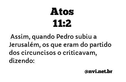 ATOS 11:2 NVI NOVA VERSÃO INTERNACIONAL