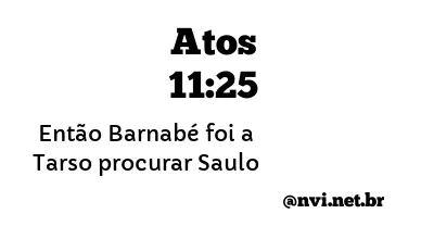 ATOS 11:25 NVI NOVA VERSÃO INTERNACIONAL