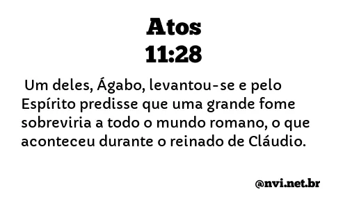 ATOS 11:28 NVI NOVA VERSÃO INTERNACIONAL