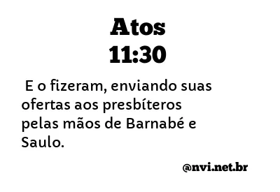 ATOS 11:30 NVI NOVA VERSÃO INTERNACIONAL