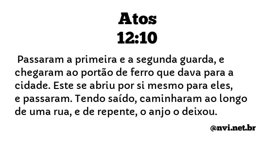 ATOS 12:10 NVI NOVA VERSÃO INTERNACIONAL