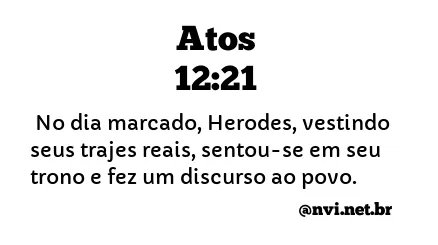 ATOS 12:21 NVI NOVA VERSÃO INTERNACIONAL