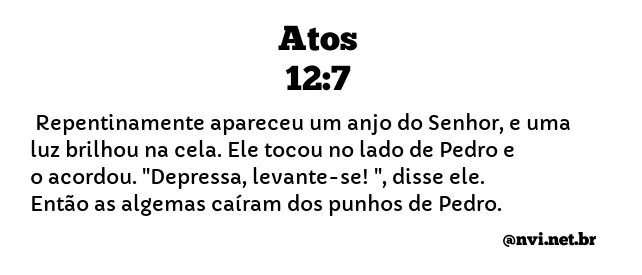 ATOS 12:7 NVI NOVA VERSÃO INTERNACIONAL