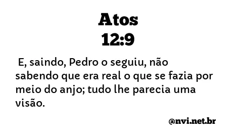 ATOS 12:9 NVI NOVA VERSÃO INTERNACIONAL