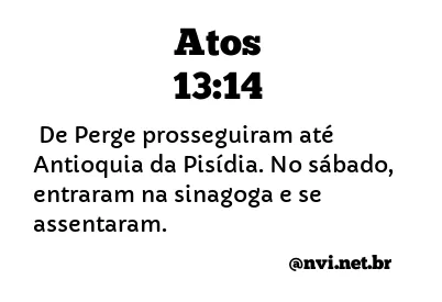 ATOS 13:14 NVI NOVA VERSÃO INTERNACIONAL