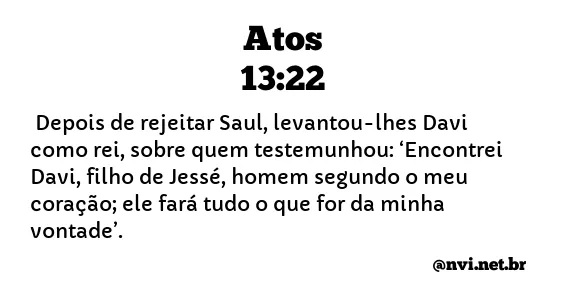 ATOS 13:22 NVI NOVA VERSÃO INTERNACIONAL