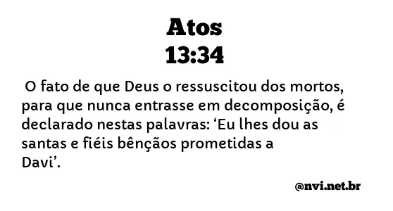 ATOS 13:34 NVI NOVA VERSÃO INTERNACIONAL